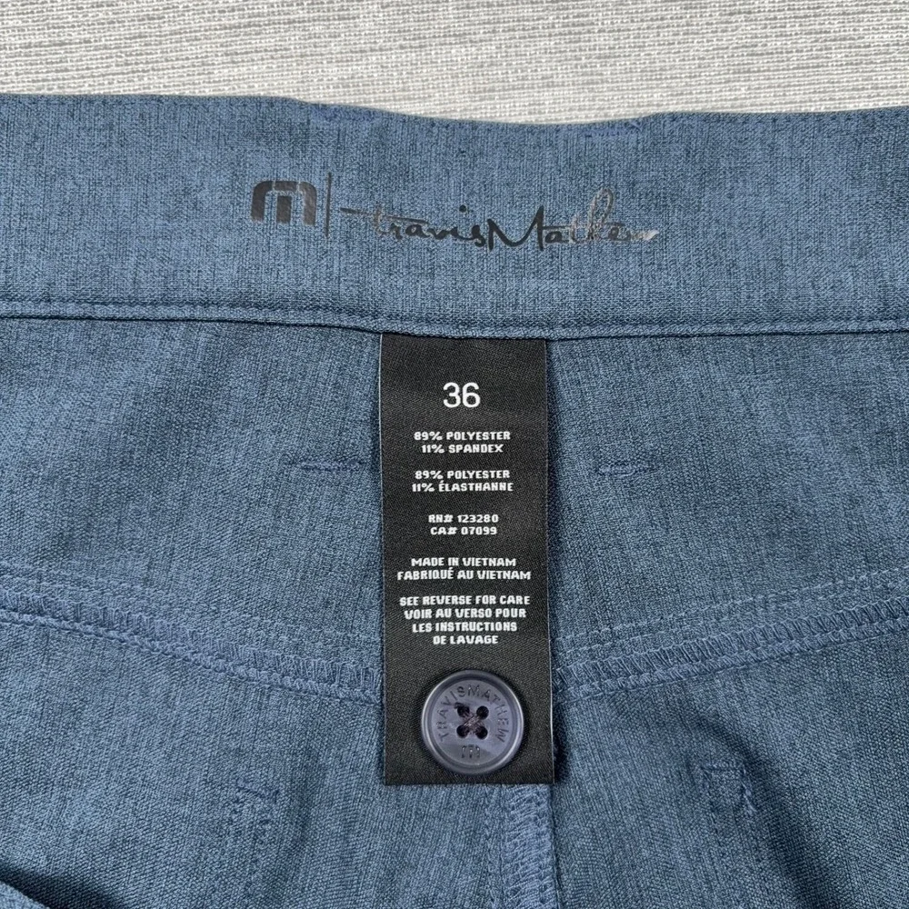 Travis Mathew Open to Close Pants Mens Size 36x30 Blue Polyester Spandex